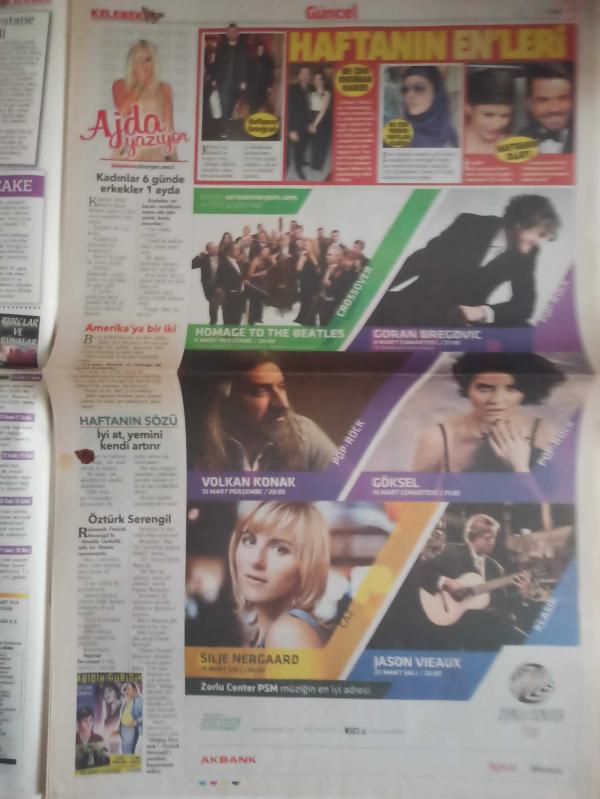 Kelebek Magazin Gazetesi 2 Mart 2014 Kıraç Ömür Gedik  