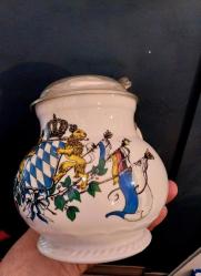 TANKART ALMAN BİRA BARDAĞI. ZİN KAPAK ORİJİNAL PORSELEN TANKART.