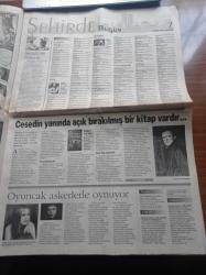 Hürriyet İstanbul Gazetesi - 9 Kasım 1998 - Yakın Doğunun Bir Numaralı Ağaç Bilimcisi Faik Yaltırık - Yadigar Muhtar Mehmet Şükrü Ildır - George Michael Yeniden - Altın Kelebek TV Yıldızları Yarışması - Kubat - Ayna Grubu - Mehmet Aslantuğ - Uğur Dündar - Savaş Ay - Levent Kırca - Berna Laçin - Recep Tayyip Erdoğan'ın Koltuğuna Bir Başka Fazilet Partili Oturabilir - Ali Müfit Gürtuna - Hüseyin Evliyaoğlu - Katledilen Serpil Öğretmenin Cinayetinden Sonra Ümraniye - Seçim Telaşı - Ayşe Arman