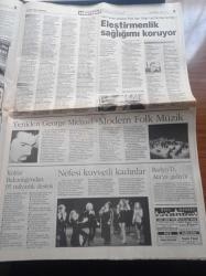 Hürriyet İstanbul Gazetesi - 9 Kasım 1998 - Yakın Doğunun Bir Numaralı Ağaç Bilimcisi Faik Yaltırık - Yadigar Muhtar Mehmet Şükrü Ildır - George Michael Yeniden - Altın Kelebek TV Yıldızları Yarışması - Kubat - Ayna Grubu - Mehmet Aslantuğ - Uğur Dündar - Savaş Ay - Levent Kırca - Berna Laçin - Recep Tayyip Erdoğan'ın Koltuğuna Bir Başka Fazilet Partili Oturabilir - Ali Müfit Gürtuna - Hüseyin Evliyaoğlu - Katledilen Serpil Öğretmenin Cinayetinden Sonra Ümraniye - Seçim Telaşı - Ayşe Arman