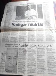 Hürriyet İstanbul Gazetesi - 9 Kasım 1998 - Yakın Doğunun Bir Numaralı Ağaç Bilimcisi Faik Yaltırık - Yadigar Muhtar Mehmet Şükrü Ildır - George Michael Yeniden - Altın Kelebek TV Yıldızları Yarışması - Kubat - Ayna Grubu - Mehmet Aslantuğ - Uğur Dündar - Savaş Ay - Levent Kırca - Berna Laçin - Recep Tayyip Erdoğan'ın Koltuğuna Bir Başka Fazilet Partili Oturabilir - Ali Müfit Gürtuna - Hüseyin Evliyaoğlu - Katledilen Serpil Öğretmenin Cinayetinden Sonra Ümraniye - Seçim Telaşı - Ayşe Arman