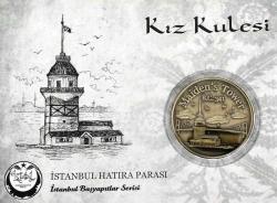 İstanbul Serisi Kız Kulesi Hatıra Madalya ( PLEKSİGLASS SERGİLEME STANDI İLE GÖNDERİLECEKTİR)