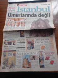 Hürriyet İstanbul Gazetesi - 27  Kasım 1998 - Validebağ'da Var Bir Talan - Manken Merve İldeniz Annelik İçin Mesleğini Askıya Alıyor - Nicholas Cage - Er Ryan'ı Kurtarmak - Nedim Saban - Kenan İmirzalıoğlu - Cemil İpekçi - Ebru Şallı - İstanbul Valisi Erol Çakır - İstanbul Emniyet Müdürü Hasan - İstanbul Üniversitesi Rektörü Kemal Alemdaroğlu - Eminönü Belediye Başkanı Ahmet Çetinsaya - Süleymaniye Yangınları - Beyoğlu'nda Koruma Merkezi - Surlar Tütüyor