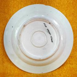 VINTAGE EL BOYAMA ÇİÇEKLER RESİMLİ ATLAS SERAMİK KÜTAHYA ÇİNİ TABAK ÇAP 27 cm , HÂLİYLE