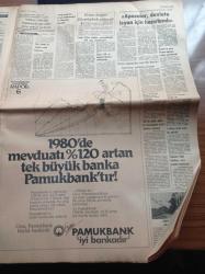 Milliyet Gazetesi - 15 Nisan 1981 - Mümtaz Soysal - Burhan Felek - Çetin Altan - Abdülcanbaz - Turhan Selçuk - Apocular Devlete İsyana Hazırlanıyordu - Dünya Kupası Eleme Grupları - İlyas Tüfekçi - Türkiye Çekoslovakya Maçı - Kenan Evren Ve Bülend Ulusu Bugün Diyarbakır'a Gidecek - Bülent Ersoy Kadınlık İçin Ameliyat Edildi - Alparslan Türkeş Bir Davadan Beraat Etti - Bülent Ecevit