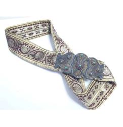 19. yüzyıl Osmanlı bronz ve metal karışımı iki parçalı kemer tokası.