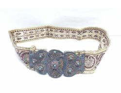 19. yüzyıl Osmanlı bronz ve metal karışımı iki parçalı kemer tokası.