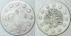 Efemera - SULTAN II. ABDÜLHAMİD GÜMÜŞ 1 KURUŞ 1293/29 (1903). OSMANLI İMPARATORLUĞU GERÇEK PARA. - kitantik - kitaLog