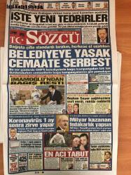 Sözcü Gazetesi, 4 Nisan 2020, Rahmi Turan, Uğur Dündar, Necati Doğru, Murat Muratoğlu, Yılmaz Özdil, Emin Çölaşan, Ekrem İmamoğlu, Prof. Alpay Azap, Ali Mahir Başarır, İsmailağa Derneği, Deniz Ayhan, Tunç Soyer, Nükhet Hotar Göksel, Gökmen Ulu, Kemal Kılıçdaroğlu, Recep Aydın, Bengül Demirel, Kenan Sönmez, Devlet Bahçeli, Meral Akşener, Aytunç Erkin, Deniz Zeyrek, UEFA, Umut Meler, Gülden, Arin Bülent, Babası, İrfan, Bernie Ecclestone, Fabiana, Necdet Ergezen, Fatih Terim, Rezan Epözdemir, Dorukhan Toköz, Emre Kocadağ, Alexander Sörloth, Kasper Wikestad, UEFA'nın Başkanı Ceferin: 