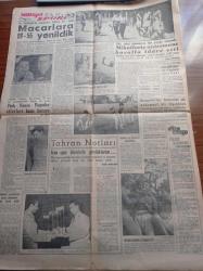 Milliyet Gazetesi - 11 Haziran 1955 - Basketbolda Macarlara Yenildik - Türk Yunan Yugoslav Atletleri Karşı Karşıya - Nicky Hilton'un Yeni Aşkı Terry Moore - Şemsi Günaltay CHP Haysiyet Divanından İstifa Etti - Hilton Oteli Dün Merasimle Açıldı - Casusluk Yapan İki Bulgar Yakalandı - Peyami Safa - Şehir Meclisi Azaları Hilton'a Boykot Yapıyor