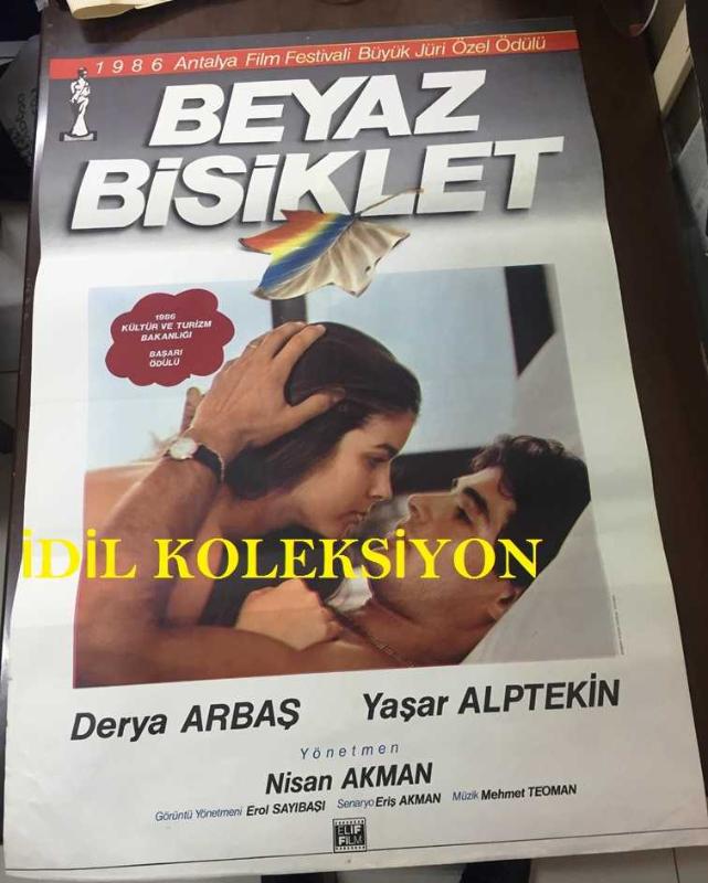 BEYAZ BİSİKLET 1986 FİLM AFİŞİ POSTERİ BÜYÜK BOY ORİJİNAL  