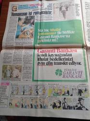 Hürriyet Gazetesi - 18 Ekim 1982 - Köy Çocuğu Yaşar Kemal'in Dayanılmaz Yükselişi - Gökhan Güney - Müşerref Tezcan - Perran Kutman - Müjdat Gezen - Selçuk Yula - Galatasaray Bursaspor'ı Yendi - Banker Kastelli Yargıç Önünde - 186 İdamlı Dev Yol Davası Başlıyor - Milli Güvenlik Konseyi İlk Gezisini Karadeniz Bölgesinde Yapacak - Bülend Ulusu Turgut Özal'a Kızdı