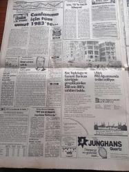 Hürriyet Gazetesi - 26 Aralık 1982 - Suat Hayri Ürgüplünün Politika ve Diplomaside 40 Yılı Yazı Dizisi - Cüneyt Arkın - Hülya Koçyiğit - Ferdi Tayfur - Melike Zobu - Fenerbahçe Galatasaray Maçı - İsmet İnönü - Kenan Evren Bugün Ankara'da - İsmet İnönü'yü Andık - Mevhibe İnönü - Edward Kennedy'nin Eski Eşi Joan Kennedy Anlatıyor