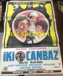 İKİ CAMBAZ, 1979, FİLM AFİŞİ / POSTERİ - BÜYÜK BOY - ORİJİNAL - 100 X 68 cm EBADINDA -  Original Turkish Big Size Movie Poster -Merih Ergürbüz- Natuk Baytan, Erdoğan Tünaş, Cüneyt Arkın, Ali Şen, Erol Taş, Turgut Özata, NATUK BAYTAN, BERKER İNANOĞLU