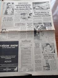 Günaydın Gazetesi - 2 Ekim 1982 - Almanya'nın En Genç Başbakanı Helmut Kohl - Amerika'da İki Seks Skandalı - Türkan Şoray - Beyrut Katliamı - Fenerbahçe Eski Kaptanı Önder Mustafaoğlu Bugün Toprağa Veriliyor - Galatasaray Austria Wien Takımıyla Eşleşti - Banker Kastelli 16 Gün Sonra Tahliyesini İsteyecek - Doçent Argun Saylam'ı Zevk İçin Öldürduk- Kenan Evren Anayasa'ya Karşı Olan 12 Eylül'e de Karşıdır - Kadın Kozmonot Uzayda Hamile Kaldı