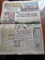 Günaydın Gazetesi - 2 Ekim 1982 - Almanya'nın En Genç Başbakanı Helmut Kohl - Amerika'da İki Seks Skandalı - Türkan Şoray - Beyrut Katliamı - Fenerbahçe Eski Kaptanı Önder Mustafaoğlu Bugün Toprağa Veriliyor - Galatasaray Austria Wien Takımıyla Eşleşti - Banker Kastelli 16 Gün Sonra Tahliyesini İsteyecek - Doçent Argun Saylam'ı Zevk İçin Öldürduk- Kenan Evren Anayasa'ya Karşı Olan 12 Eylül'e de Karşıdır - Kadın Kozmonot Uzayda Hamile Kaldı