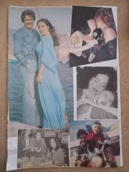 Türkan Şoray ile Beyaz-Kadir İnanır-Haluk Bilginer Çeşitli Gazete Dergi  Haber Sayfalarından kesilmiş 8 adet fotoğraflı 20*30cm boş arkalı önlü 2 sayfaya yapıştırılmıştır.