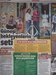 Kelebek Magazin Gazetesi - 3 Eylül 2013 - Nurgül Yeşilçay - Onur Baştürk - Gonca Vuslateri - Can Bonomo - Hazal Kaya - Mehmet Akif Alakurt - Sami Levi - Demet Şaşmaz - Özgür Ozan - Alp Korkmaz - Şevket Çoruh - Gerard Butler - Cem Yılmaz - Gül Gölge Saygı  50 Cent - İnna - Tarkan Ahmet - Ne-Yo - İrfan Değirmenci - Sarah Ferri - Zara McFarlane - Gürsel Ülkü - Gökhan Kimsesizcan - Ceylan Aysal - Mehmet Kırklar - Derin Mermerci - Eran Tapan - Şebnem Çapa - Cengiz Semercioğlu - Merve Büyüksaraç - Göksel  - Okan Karacan - Tatsyana Tsvikeviç - Osman Müftüoğlu - Sahrap Soysal - Güzin Abla - Ömrü Uzatan İlaç Bulundu - Melike Karakartal - Melek Yargıcı - Songül Karlı - Metin Yüncü - Hüsnü Şenlendirici - Volkan Şenlendirici - Emre Kınay - Ebru Aykaç - Yağmur Tanrıseven - İsmail Ege Şaşmaz - Kerem Bursin - Okan Çabalar - Hande Ataizi - Rıza Kocaoğlu - Ömür Gedik - Sertab Erener - Gupse Özay - Hakan Akkaya fotoğraf ve haberi - Tam Takım Gazete