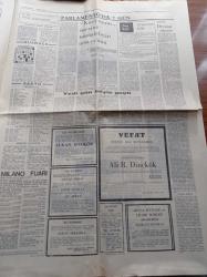 Cumhuriyet Gazetesi - 4 Mart 1974 - Şevket Süreyya Aydemir -  Fikret Otyam - Erdal Öz Yaralısın - Fenerbahçe Galatasaray Karşısında Oynadı Ve Kazandı - Ömer Besim Krosu'nu Hikmet Şen Kazandı - Türk Hava Yollarının Dev Jeti Paris'te Düştü 347 Ölü Var - Kazada Ölen Türkler - Yolcuların Cesetleri Ağaçta Sallanıyordu - Adalet Komisyonu Başkanı Yalçın Oğuz - Kaptan Pilot Nejat Berköz - Cezaevinde Açlık Grevine Hükümlüler Katıldı