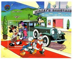 Redonda Ülkesi 1990 yılı Disney Kahramanları MNH Blok Pul (13x10.5 cm)