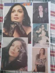 Türkan Şoray ve kızı Yağmur Ünal-Cihan Ünal Çeşitli Gazete Dergi ve Haber Sayfalarından kesilmiş 5 adet fotoğraflı 20*39cm ebadında boş bir kağıda yapıştırılmıştır