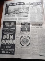 Halka Ve Olaylara Tercüman Gazetesi - 13 Ocak 1972-  Nihat Erim Spor Kanunu İçin Söz Verdi - Türk Güreşinin Anatomisi - Tarık Buğra - Ahmet Kabaklı - Rauf Tamer - Uzayıp Giden O Tren Yolları Yazı Dizisi - Asya İle Avrupa'yı Birbirine Bağlayacak Asma Köprünün İkinci Teli Çekildi - Asker Sivil Ayrımı Kaldırılacak Bütün Emeklilere Eşit Hak Veriliyor