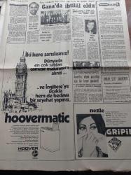 Halka Ve Olaylara Tercüman Gazetesi - 14 Ocak 1972 - Ahmet Kabaklı -  Tarık Buğra - Rauf Tamer - 21 Federasyon Başkanı İlk Defa Biraraya Geldi - Cemal Kamacı - Hakkı Sözen - Vergiler Yeniden Gözden Geçirilecek - THY Genel Müdürü İhsan Göksaran Cide'de - İsmet İnönü Çıplak Adamdan Nasıl Vergi Alınır - Anasol'un Daha Büyük Modellerinin İmali İçin Yeni Anlaşma Yapıldı