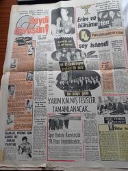Halka Ve Olaylara Tercüman Gazetesi - 14 Ocak 1972 - Ahmet Kabaklı -  Tarık Buğra - Rauf Tamer - 21 Federasyon Başkanı İlk Defa Biraraya Geldi - Cemal Kamacı - Hakkı Sözen - Vergiler Yeniden Gözden Geçirilecek - THY Genel Müdürü İhsan Göksaran Cide'de - İsmet İnönü Çıplak Adamdan Nasıl Vergi Alınır - Anasol'un Daha Büyük Modellerinin İmali İçin Yeni Anlaşma Yapıldı