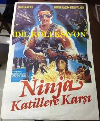 NİNJA KATİLLERE KARŞI (Pusakal), 1984, SİNEMA FİLM AFİŞİ / POSTERİ - BÜYÜK BOY - ORİJİNAL - 100 X 68 cm EBADINDA - Original Turkish Big Size Movie Poster - Boots Plata, Antonio B. Pascua, Ace Vergel, Charito Solis, Kristine Garcia, Myrna Velasco, Rez Cortez, Paquito Diaz, Eddie Arenas