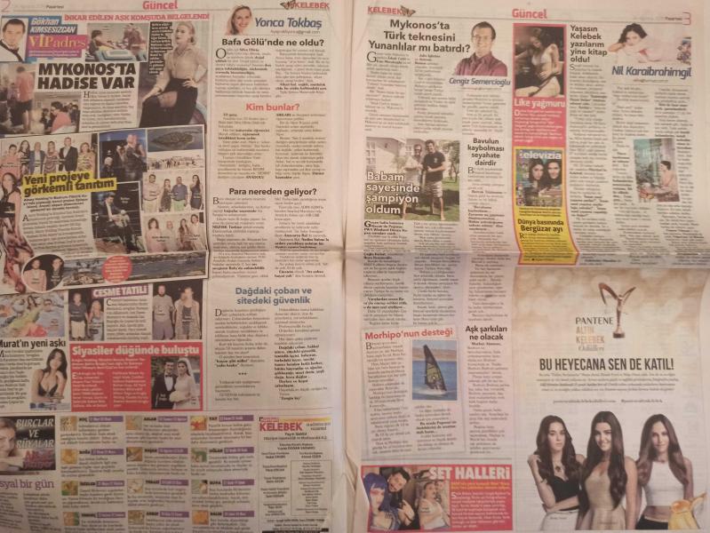 Kelebek Magazin Gazetesi 24 Ağustos 2015 Nil Karaibrahimgil  