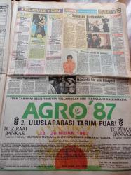 Güneş Gazetesi - 20 Nisan 1987 - Beşiktaş 13 Yılda 9 Gol Atabildiği Trabzonspor'a 90 Dakikada 3 Gol Attı - Ali Sami Alkış - Şansal Büyüka - Sudan Projeler - Türbanlı Sınav - Selim Egeli İle Diyalog - Çölün Yalnız Adamı Muhammer Kaddafi - Turgut Özal İpin Ucunu Kaçırdı - Hüsamettin Cindoruk Komünist Ve Şeriatçı Partiye Karşıyız