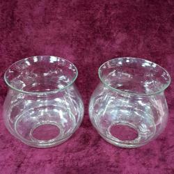 ANTİKA OSMANLI BİR ÇİFT EL YAPIMI AVİZE CAM FANUS MARUL