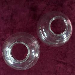 ANTİKA OSMANLI BİR ÇİFT EL YAPIMI AVİZE CAM FANUS MARUL