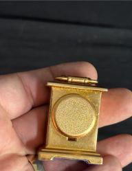 PİRİNÇ ÖZEL KUTUSUNDA  KOLEKSİYONLUK MİNYATÜR MASA SAATİ 670