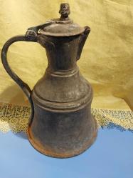 Osmanlı dönem, mevlevi sikke'li Bakır İbrik, İster dekorluk, ister kullanımlık. Patinesini almış muhteşem  görseli olan Antika eski Bakır ibrik..