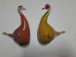 MURANO CAM 1 ÇİFT ÖRDEK - KUĞU BİRİNİN KANADINDA KÜÇÜK KIRIK VAR