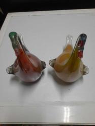 MURANO CAM 1 ÇİFT ÖRDEK - KUĞU BİRİNİN KANADINDA KÜÇÜK KIRIK VAR