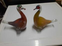 MURANO CAM 1 ÇİFT ÖRDEK - KUĞU BİRİNİN KANADINDA KÜÇÜK KIRIK VAR