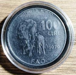 İtalya 100 Liret 1979 Fao Hatıra ÇİL KAPSÜL İÇİNDE GÖNDERLECEKTİR (P-23)