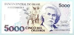 BREZİLYA - Brazil BRAZIL 5000 CRUZEIROS ND 1993