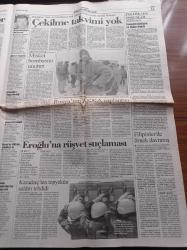 Cumhuriyet Gazetesi - 18 Nisan 1995 - Kurucusu Yunus Nadi - İlhan Selçuk - Toktamış Ateş - Melih Cevdet Anday - Devlet Bakanı Şükrü Erdem Cine 5'ten Yayın İçin Huzursuz - Voleybolda Halkbank Şampiyon - Devlet Güvenlik Mahkemesi Aydınlar İçin Fazla Mesai Yaptı - Başbakan Tansu Çiller - PKK'ye Tunceli'de Kıskaç - TBMM Faili Meçhul Cinayetler Komisyonu - Cumhurbaşkanı Süleyman Demirel