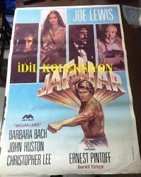 JAGUAR (Jaguar Lives), 1979, DÖVÜŞ SİNEMA FİLM AFİŞİ / POSTERİ, - BÜYÜK BOY - ORİJİNAL - 100 X 68 cm EBADINDA - Original Turkish Big Size Movie Poster - Ernest Pintoff, Yabo Yablonsky, Joe Lewis, Christopher Lee, Donald Pleasence, Barbara Bach, Capucine, Joseph Wiseman, Woody Strode, John Huston, Gabriel Melgar, Anthony De Longis, Sally Faulkner, Gail Grainge, Anthony Heaton, Luis Prendes, Simón Andreu, James Smillie, Oscar James, Ray Jewers, MET FİLM