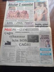 Meydan Gazetesi - 15 Şubat 1991 - Şebnem Dönmez Liseden Sonra iç çamaşırı Giymeyi Düşünürüm - Semra Özal'dan Başbakan Adayı Mesut Yılmaz'a Hediye Mercedes - Semra Özal İl Başkanlığı İçin Rakip İstemiyor - Kaddafi'den Küstahlık - Saddam Hüseyin'i Amerika'ya Götürene 80 Milyar Lira Ödül - Rauf Denktaş - 10 Biner Lira Verip Saddam'ı Dövüyorlar