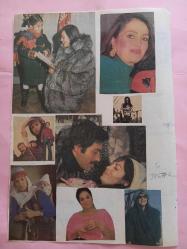 Türkan Şoray ve kızı Yağmur Ünal -Kadir İnanır Çeşitli Gazete Dergi ve Haber Sayfalarından kesilmiş 16 adet fotoğraflı 20*30cm ebadında arkalı önlü boş kağıda yapıştırılmıştır.