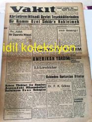 İSTANBUL VAKİT GAZETESİ YEREL TAŞRA BASINI ----23 Temmuz 1962 Yıl :43 Sayı :13094--Kar Getiren iktisadi Devlet Teşekkürlerinden  Bir Kısmını Özel Sektör 'e Nakletmek --Bir Ziyaretin Manası :Asım Us--Kıbrıs Türkleri ile Rumları  Arasındaki Münasebetleri  Baltalayan Esas Sebepler ---Dr. F.K Gökay :H.Süha Gezgin --Asıl Büyük Dava --Kalkınma ve özel  teşebbüs --Sun'i Gübre Kararnamesi --Amerikan Demokrasisinden Bir Örnek --Asım Us 'un 1937 Hatıra Notları --Dünya Boks Şampiyonu Ross 'un Hatıraları --Doiş Memleketlerden Türkiye 'ye Gelerek Avlanmak İsteyenlerin Sayısı Günden Güne Artıyor ---Aydın Valisi Doğan Uluergüven Nazilli de