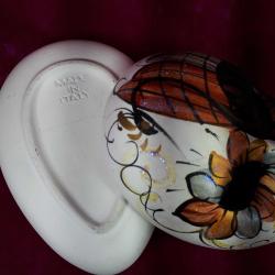 VINTAGE EL BOYAMA VENEDİK MASK FORMLU KAPAKLI PORSELEN KUTU MADE IN ITALY