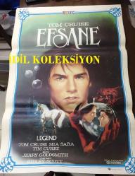 EFSANE (LEGEND), 1985, SİNEMA FİLM AFİŞİ ÇİZİM / POSTERİ - BÜYÜK BOY - ORİJİNAL - 100 X 68 cm EBADINDA - Original Turkish Big Size Movie Poster - Ridley Scott, William Hjortsberg, Tom Cruise, Mia Sara, Tim Curry, David Bennent, Alice Playten, Billy Barty, Cork Hubbert, Peter O'Farrell, Kiran Shah, Annabelle Lanyon, Robert Picardo, Tina Martin, Ian Longmur, Michael Crane, Liz Gilbert, Eddie Powell, Ian Stewart, Jeff Davies, Jerry Goldsmith, ÖZEN FİLM