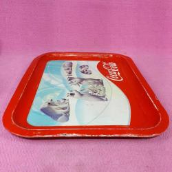 COCA-COLA KUTUP AYILARI RESİMLİ TENEKE TEPSİ