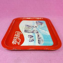 COCA-COLA KUTUP AYILARI RESİMLİ TENEKE TEPSİ