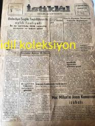 KAYSERİ İSTİKLAL GAZETESİ YEREL TAŞRA BASINI --11 Temmuz 1959 YIL :7 Sayı:2077-- Belediye Sağlık Teşkilatının  İki Aylık Faaliyeti  İki Ay İçerisinde 2636 Vatandaş Muayene ve Tedavi Edildi --Partizanlık ve Akis --Harriman  Umumi Durumu  Gergin ve Ciddi Buluyor --Transfer  ayının 10. günü Regülüs  yıldızının  tutulması  görüldü --İstasyon Caddesinde Trafik Kazası --Yünlü Kumaş İhracına Yakında Başlanıyor --Yabancı memleketlere Amerikan 'nın  yardımı  --Mac Millan  'ın Avam  Kamarasında İzahatı -Kayseri  Belediye Reisliğinden --